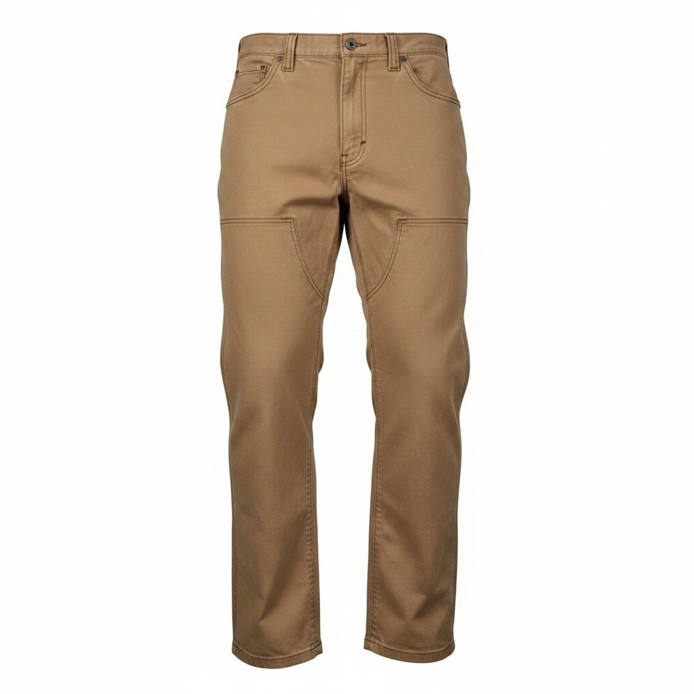Wrangler Utility Pants Men 38x30 Tan All Terrain Flex Double Knee Work Trousers